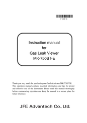 JFE Advantech MK-750ST-E Instruction Manual