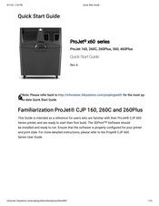 ProJet 260Plus Quick Start Manual