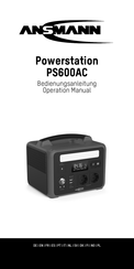 ANSMANN Powerstation PS600AC Operation Manual