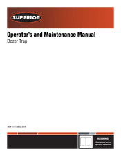 Superior Dozer Trap Operator And  Maintenance Manual