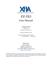 XIA PZ-TIO User Manual