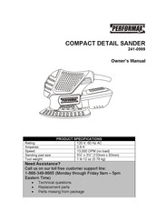 Performax 241-0999 Owner's Manual