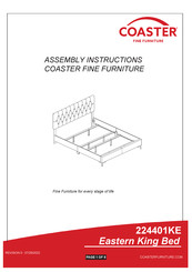 Coaster 224401KE Assembly Instructions Manual