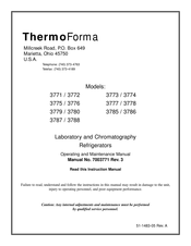 ThermoForma 3775 Operating And Maintenance Manual