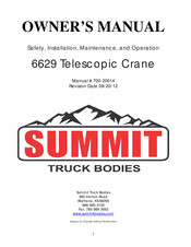 Summit Truck Bodies 6629 Safety, Installation, Maintenance, And Operation