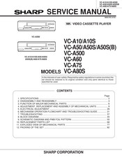 Sharp VC-A80S Service Manual