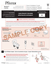 Spectrum Brands Pfister Brislin LG48-BI0 Quick Installation Manual