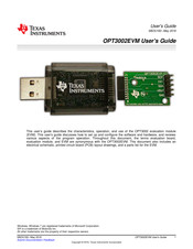 Texas Instruments OPT3002EVM Operation Manual