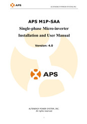 APS M1P-SAA Installation And User Manual