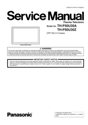 Panasonic VIERA TH-P50U30A Service Manual