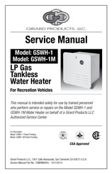 Girard Products GSWH-1M Service Manual