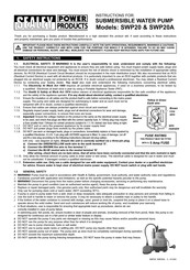 Sealey SWP20 Instructions