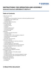 schmersal AZM300B-ST-SD2P-A-T Instructions For Operation Manual
