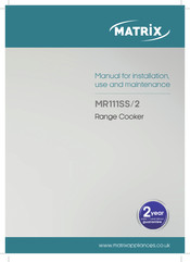 Matrix MR111SS/2 Manual For Installation, Use And Maintenance