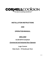CornellCookson SDCL-5045 Installation Instructions And Operation Manual