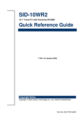 Avalue Technology SID-10WR2 Quick Reference Manual