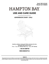 Hampton Bay A211030204 Use And Care Manual
