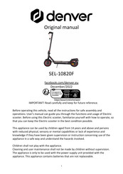 Denver SEL-10820F Original Manual