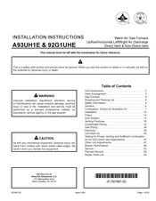 Blue Summit 92G1UHE Installation Instructions Manual