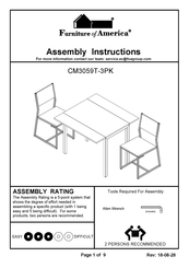 Furniture of America CM3059T-3PK Assembly Instructions Manual