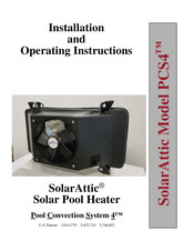 SolarAttic PCS4 Installation And Operating Instructions Manual
