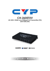 CYP CH-2605TXV Operation Manual