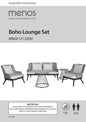 menos Boho MNGF121-0200 Assembly Instructions Manual