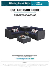 PHI VILLA E02GF0206-063-03 Use And Care Manual