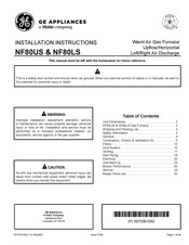 Haier GE NF80US Installation Instructions Manual