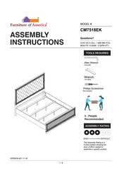 Furniture of America CM7518EK Assembly Instructions Manual