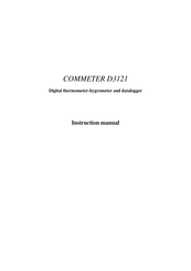 Wuntronic COMMETER D3121 Instruction Manual