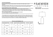 Safavieh Lighting STARK TBL4303A Manual