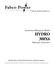 Fabco Power HYDRO 300X6 Instruction Manual