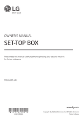 Lg STB-600A-UB Owner's Manual