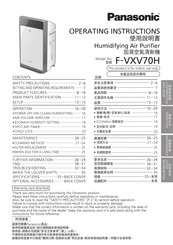 Panasonic F-VXV70H Operating Instructions Manual