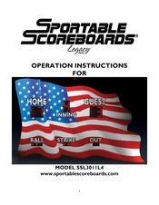 Sportable Scoreboards SSL3011L4 Operation Instructions Manual