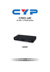 Cyp CPRO-U4T Operation Manual