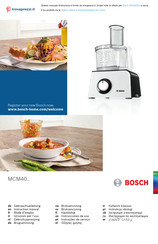 Bosch MCM40 SERIES Instruction Manual