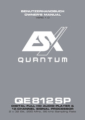 ESX QUANTUM QE812SP Owner's Manual