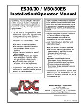 ADC M30/30ES Installation & Operator's Manual