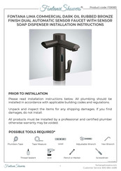Fontana Showers FS9083 Installation Instructions Manual
