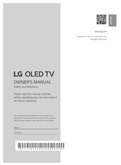 LG OLED77G2RLA Owner's Manual