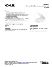 Kohler Hyten K-25875 Manual