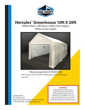 KING CANOPY Hercules HCGH1020 Manual