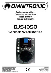 Omnitronic DJS-1050 Operating Instructions Manual