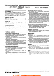 M-System R7M-RS4-R Instruction Manual