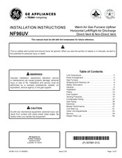 Haier GE NF96UV Installation Instructions Manual