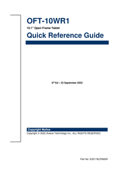 Avalue Technology OFT-10WR1 Quick Reference Manual