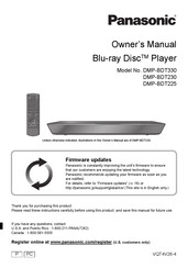 Panasonic DMP-BDT225 Owner's Manual