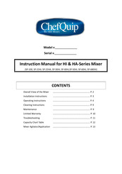 Spar ChefQuip HI Series Instruction Manual